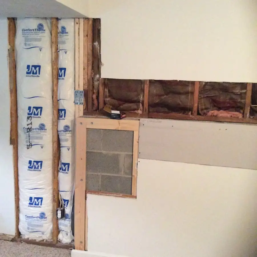 Wall insulation replacement during Basement Flood Cleanup in Garden Acres